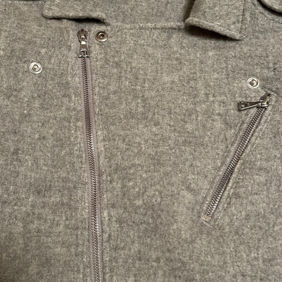 THEORY TRALSMIN DF NEW DIVIDE Gray Wool/Cashmere Moto Jacket S/ Read description - Picture 4 of 16